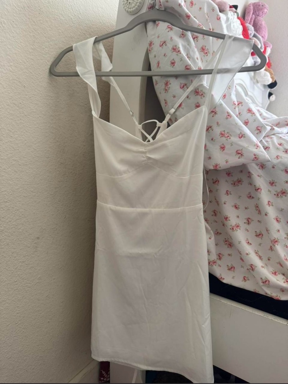 Princess Polly White Lace-Up Back Mini Dress